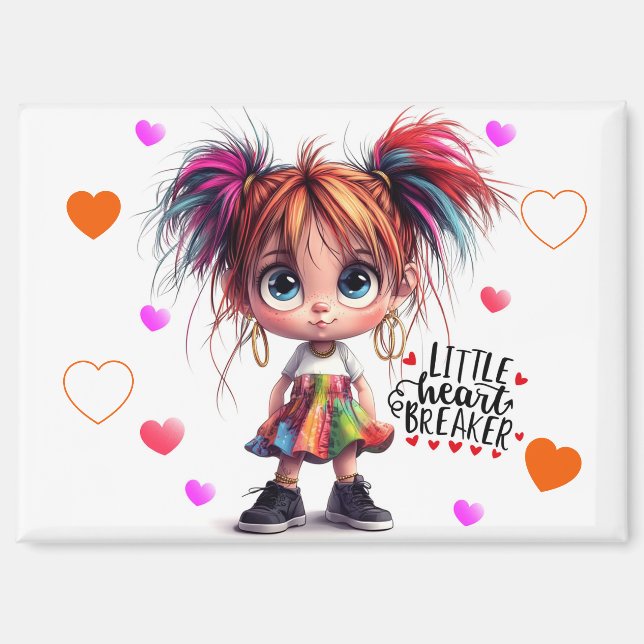 Lil Quirky Girl Heartbreakaker Magnet (Recto)