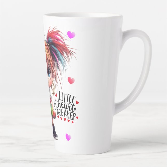 Lil Quirky Girl Heartbreaker Latte Tasse (Rechts)