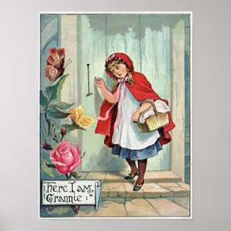 Lil Red Riding Hood GranMa's Vintage Poster Art