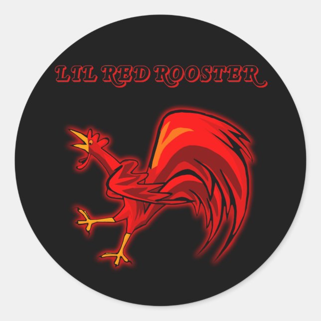 Lil Red Rooster Runder Aufkleber (Vorderseite)