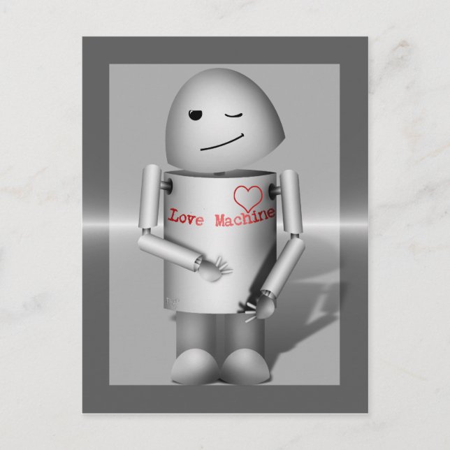 (Lil' Robo-x9) Liebe Postkarte (Vorderseite)