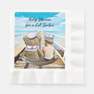 Lil' Sailor, sein Junge, Schönheits-Babydusche Serviette