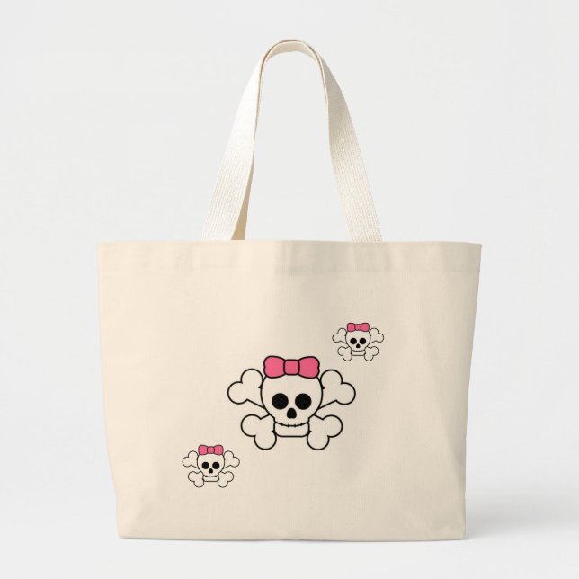 Lil Schädel-Tasche Jumbo Stoffbeutel (Vorne)