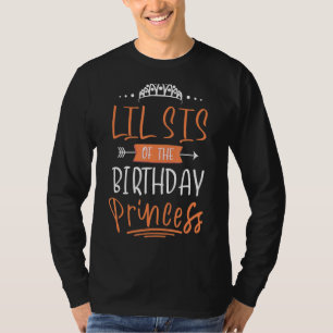 Lil Sis of the Birthday Princess Party Crown Bday T-Shirt