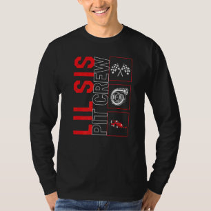 Lil Sis Pit Crew Rennfahrer Rennwagen Racecar R T-Shirt