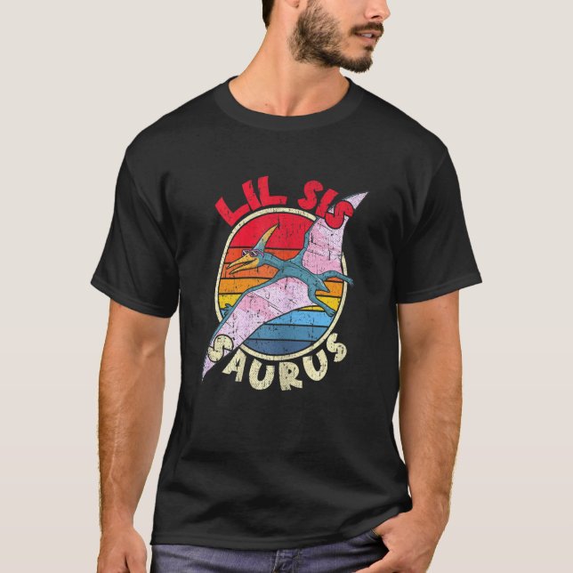 Lil Sis Saurus I Pterodactylus I Family Matching T-Shirt (Vorderseite)