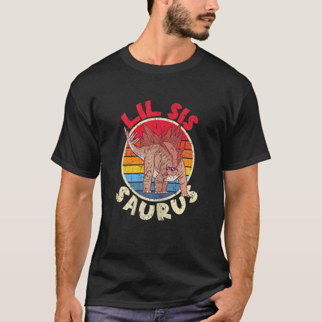 Lil Sis Saurus I Stegosaurus Stenops I Family Matc T-Shirt (Vorderseite)
