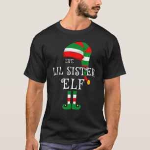 Lil Sister Elf Familie Weihnachten Matching Pajama T-Shirt