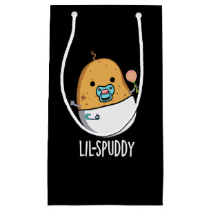 Lil-spuddy Funny Potato Pun Dark BG Kleine Geschenktüte
