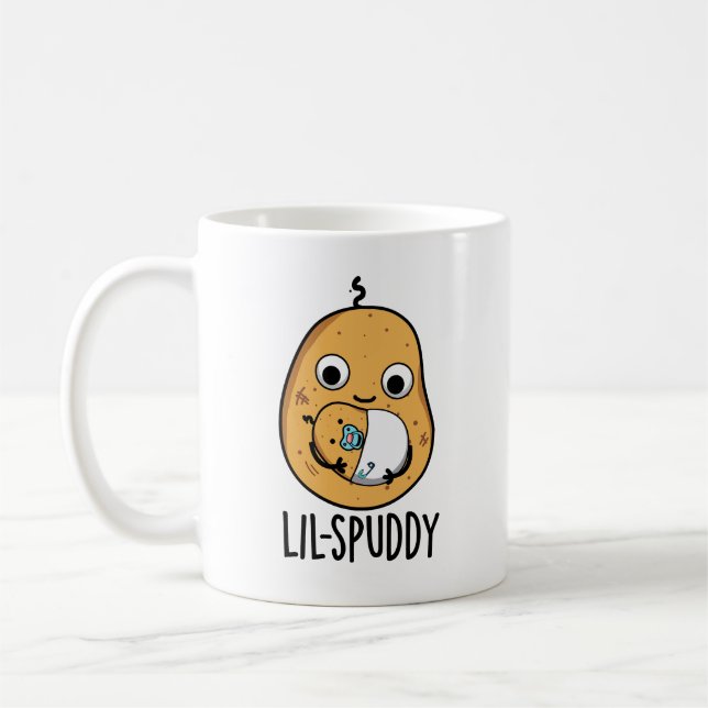 Lil Spuddy Funny Potato Pun Kaffeetasse (Links)
