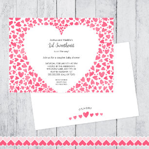 Lil Sweetheart Aquarell Babydusche Einladung