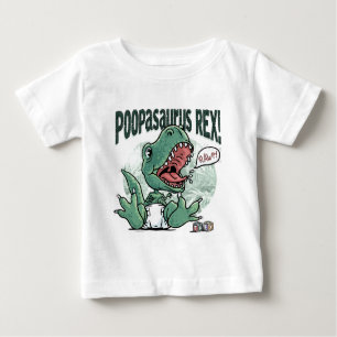 Lil T Rex Poopasaurus Rex Baby T-shirt