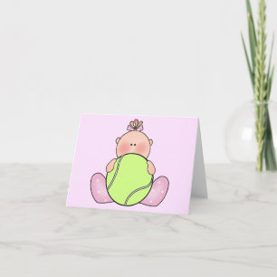 Lil Tennis Baby Girl Blank Card Karte