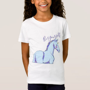 Lil Unicorn Blue Speckle (Seien Sie sich selbst) T-Shirt