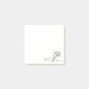 Lil Wolf Apple Picking Post-it Notes
