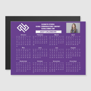 Lila 2027 Firmenkalender Magnet individuell anpass