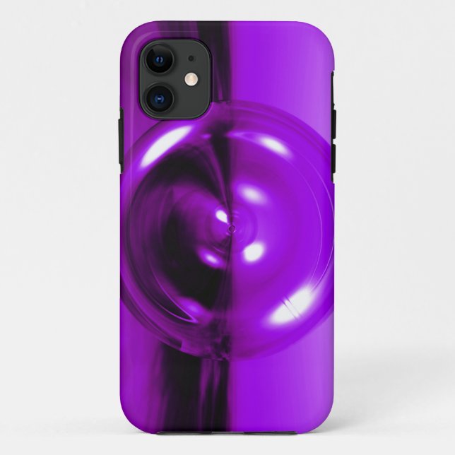 Lila 3D Abstract Disc iPhone-Hülle Case-Mate iPhone Hülle (Rückseite)