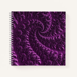 lila 3d-Mandelbrot-Fraktal-Helix-Kurve Notizbuch