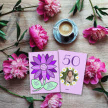 Lila 50. Geburtstag Einfache Lila Sonnenblume