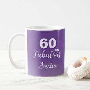 Lila 60 und Fabelhaft 60. Geburtstag Foto-Kaffeeta Kaffeetasse