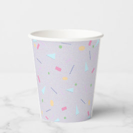 Lila 80er Druckpapierkassetten Pappbecher
