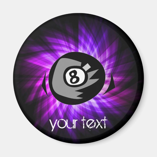 Lila 8 Ball Magnet (Vorne)