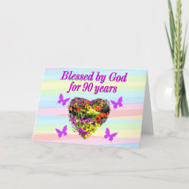 LILA 90. BLESSINGS BIRTHDAY CARD KARTE