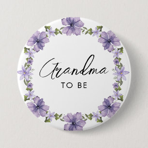 Lila A Little Wildblume Oma zu Button