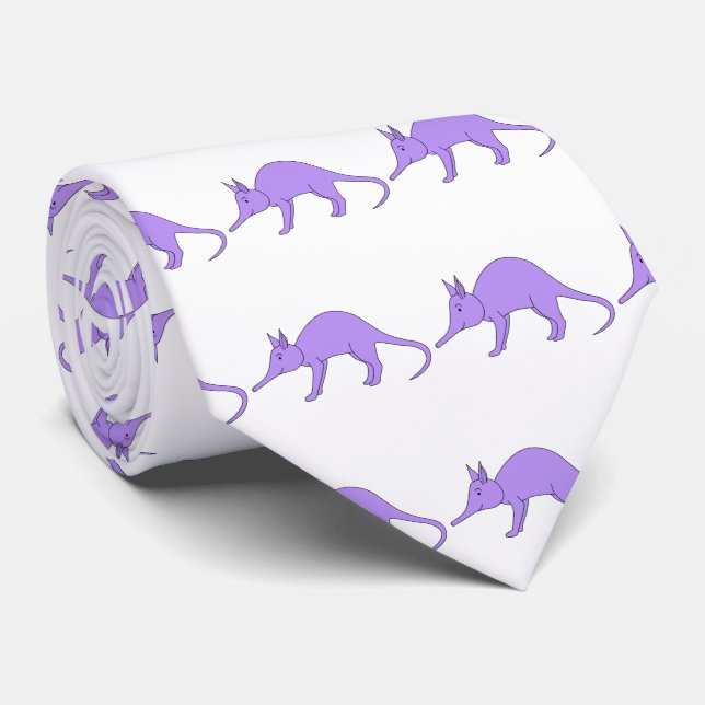 Lila Aardvark Krawatte (Gerollt)