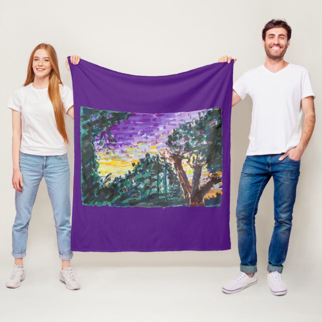 Lila Abend Fleecedecke (Beispiel)