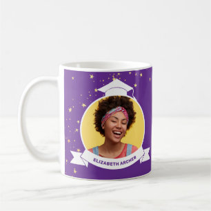 Lila Abschluss 2025 Grad Foto Kaffeetasse