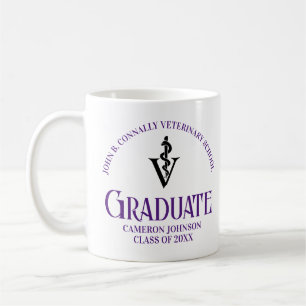 Lila Abschluss der Veterinärschule Kaffeetasse