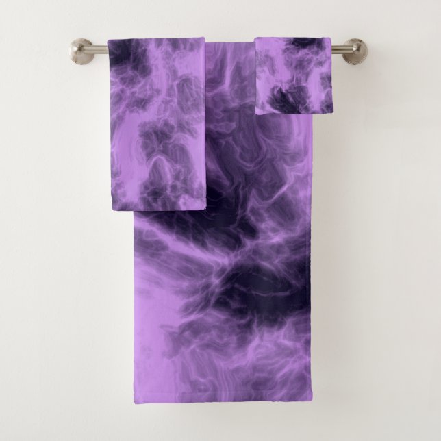 Lila abstrakt badhandtuch set (Insitu)