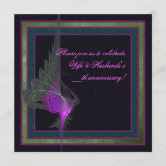 Lila Abstrakte Kunst Einladung