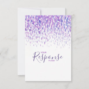 Lila abstrakte moderne Hochzeitsantwort UAWG RSVP Karte