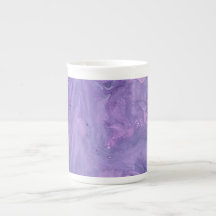 Lila Abstrakte Spezialität Knochen China Tasse