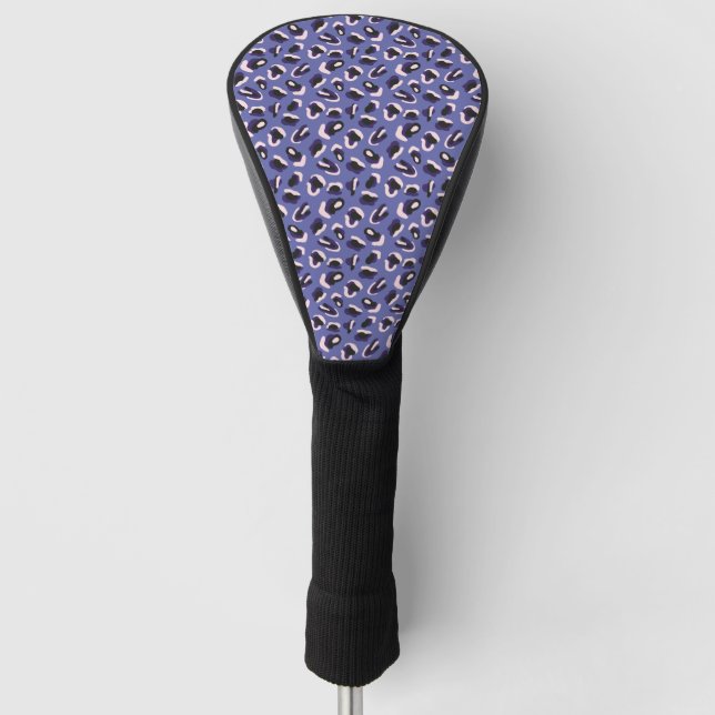 Lila Abstrakte Tierausdruck Golf Headcover (Vorderseite)