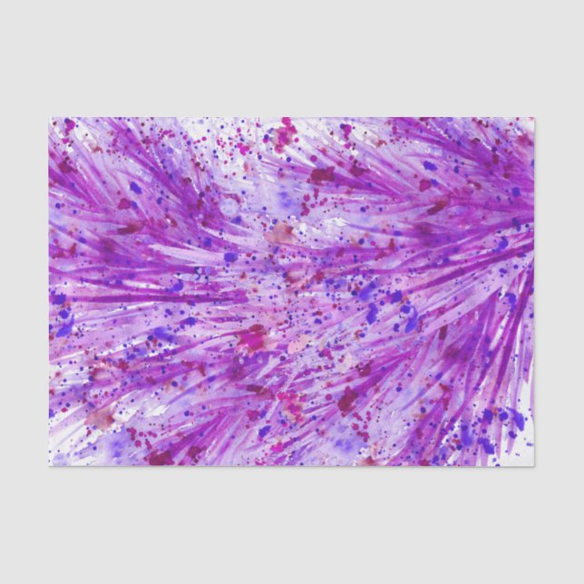 Lila abstraktes Aquarellpapier Seidenpapier (Vorderseite)