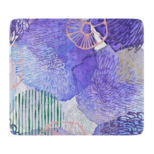 Lila abstraktes Design Schneidebrett