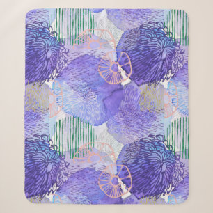 Lila abstraktes Design Sherpadecke