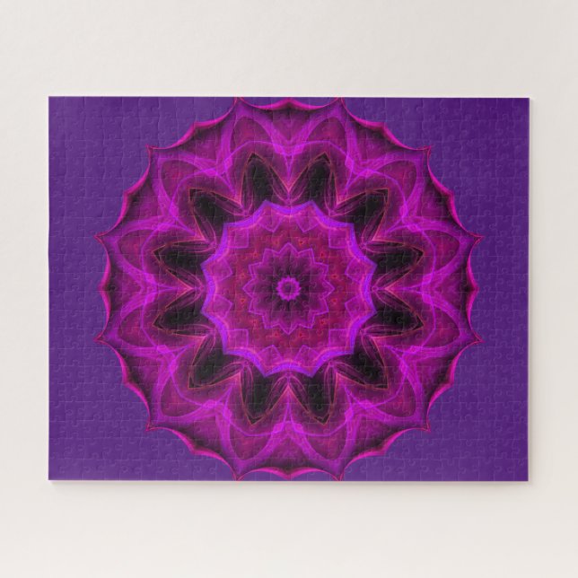 Lila Abstraktes Jigsaw Puzzle (Horizontal)