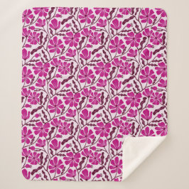 Lila Abstraktes Mittelalter Moderne Blume Sherpadecke