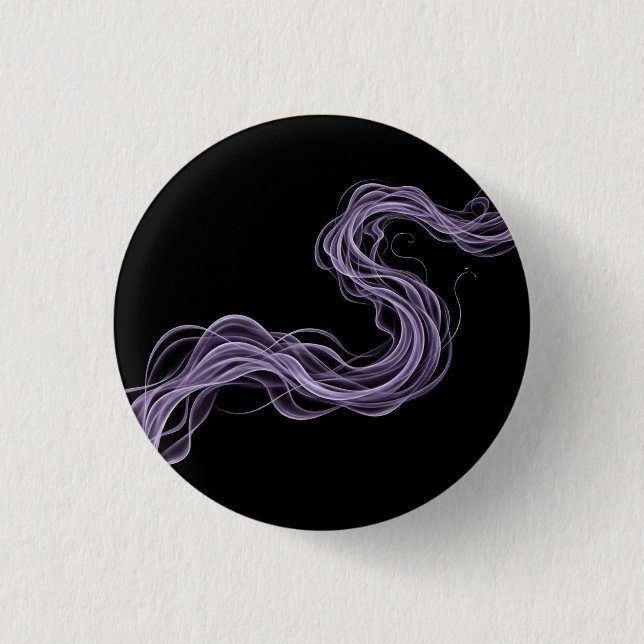 Lila Abstraktes Rauchen - Ätherische Mauer Kunst Button (Vorderseite)