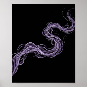 Lila Abstraktes Rauchen - Ätherische Mauer Kunst Poster