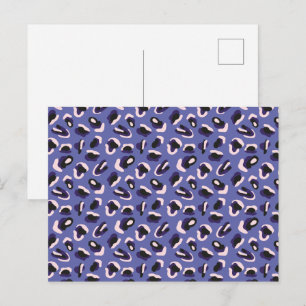 Lila abstrater Tierdruck Postkarte