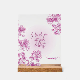 lila Acrylgeschenk Acrylschild