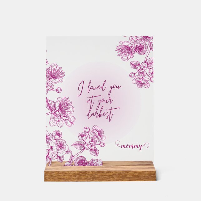 lila Acrylgeschenk Acrylschild (Vorderseite)