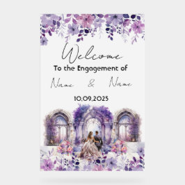 Lila Acrylzeichen Acrylschild