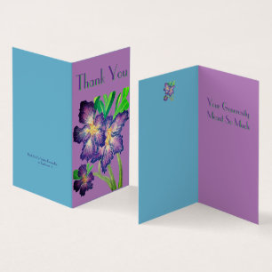 Lila Adenium Dankeschön-Karte