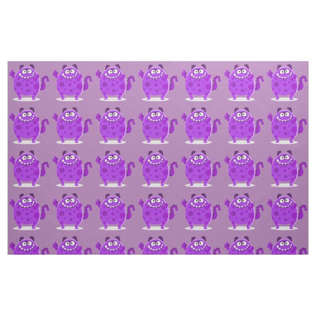 Lila Adorable Monster Stoff (Fat Quarter (45,7 x 55,9 cm))